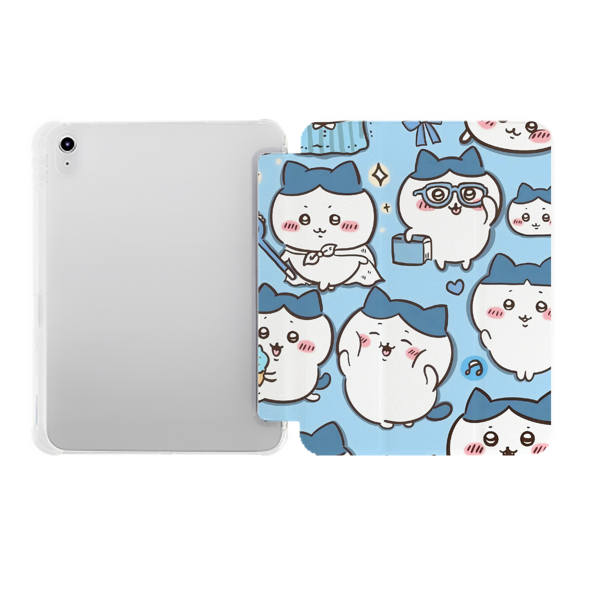 （画像用） ちいかわ Chii-kawa IPad ケース ペン収納付き 三つ折りスタンド PUレザー×シリコン 対応機種9.5/10.5/10.9インチ
